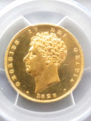 1826年 英国 2ポンドソブリンプルーフ金貨 PCGS PR62CAM