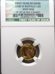 2008年 アメリカ $5バッファロープルーフ金貨 NGC PF70UC