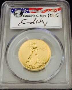 2009年 米国 ウルトラハイリリーフ金貨 PCGS MS70PL Moyサインラベル