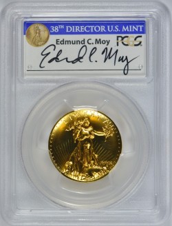 2009年 米国 ウルトラハイレリーフ金貨 PCGS MS70PL First Strike Moyサイン