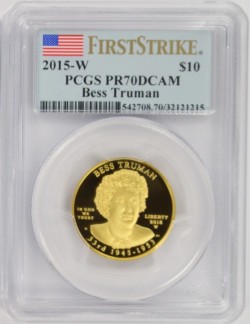  2015年 アメリカ ファーストスパウズ ベス トルーマン PCGS PR70DCAM First Strike