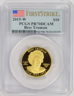  2015年 アメリカ ファーストスパウズ ベス トルーマン PCGS PR70DCAM First Strike