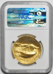 1907年セントゴーデンズ ハイリリーフ ワイアエッジ NGC MS67