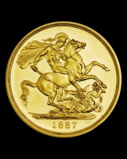発行797枚のみ 1887年英国ヴィクトリア2ポンドプルーフ金貨