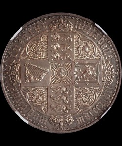 1847年英国ゴシッククラウン銀貨NGC PF62