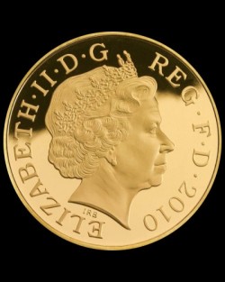2010年 英国 君主制復活350年 5ポンドプルーフ限定金貨