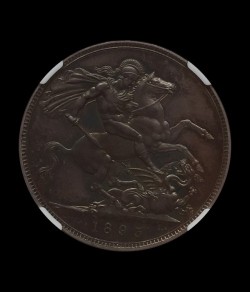 1893年英国クラウンプルーフ銀貨NGC PF65