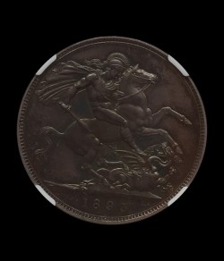 1893年英国クラウンプルーフ銀貨NGC PF65