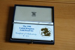  1988年英国ソブリンプルーフ金貨3枚セット