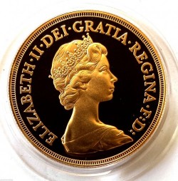 1981年英国エリザベス2世5ポンドプルーフ金貨