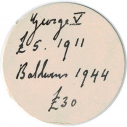 発行2,812枚のみ 1911年英国ジョージ5世5ポンドプルーフ金貨NGC PF65