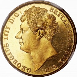 1823年英国ジョージ4世2ポンドソブリン金貨NGC MS63