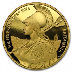 限定50枚 2015年英国5オンスプルーフ金貨