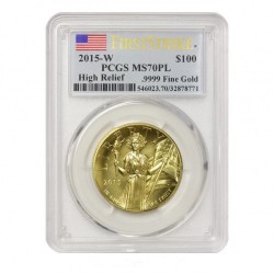 2015年アメリカン・リバティ ハイリリーフ金貨 PCGS MS70PL First Strike