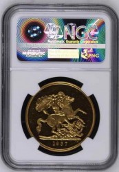 1937年英国ジョージ6世5ポンドプルーフ金貨 NGC PF63 Ultra Cameo