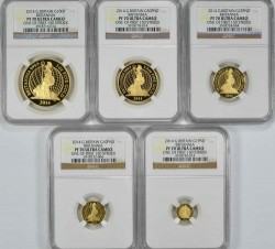 2014年英国プレミアム・ブリタニアセットNGC PF70 Ultra Cameo