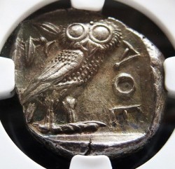 440-404 BC 古代ギリシャ アッティカ地方アテネ テトラ・ドラクマ銀貨 NGC MS