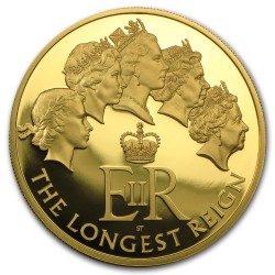 2015年英国5オンス金貨（最長王位即位）