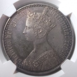 1847年英国ゴシッククラウン銀貨 NGC PF64