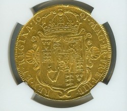 鑑定数わずか5枚 1691年英国ウィリアム＆メアリー5ギニー金貨NGC XF40