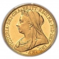 発行数773枚 1893年英国2ポンドプルーフ金貨 PCGS PR62DCAM