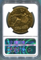 1908年オーストリア100コロナ金貨 雲上の女神 NGC AU58