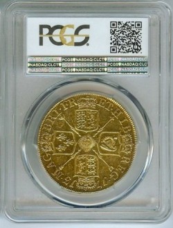1713年英国アン女王5ギニー金貨 PCGS AU50
