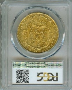 1692年ウィリアム＆メアリー ５ギニー金貨 エレファント＆キャッスル NGC AU50