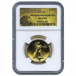 2009年 米国 ウルトラハイリリーフ金貨 NGC MS70 DPL(ディーププルーフライク）