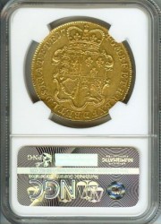 レア 1746年英国ジョージ2世 LIMA 5ギニー金貨 NGC AU53