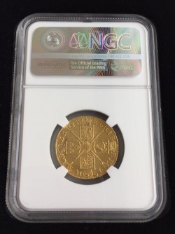 劇レア 最高鑑定 わずか3枚 1710年英国アン女王1ギニー金貨 NGC MS62