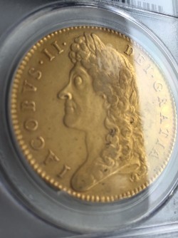 1687年英国ジェームス2世5ギニー金貨 PCGS AU50