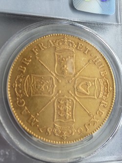 1687年英国ジェームス2世5ギニー金貨 PCGS AU50