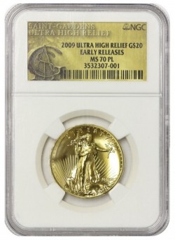 2009年 米国 ウルトラハイリリーフ金貨 NGC MS70PL Early Release