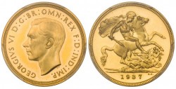PCGS高鑑定 1937年 英国 ジョージ6世 プルーフ金貨4枚セット