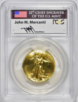 2009年ウルトラハイリリーフ金貨 PCGS MS70 PL First Strike Mercantiサイン入り