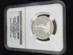 2014年英国プレミアム・ブリタニア プルーフ銀貨5枚セットNGC PF70UC