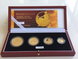 2005年 英国 ブリタニア坐像・プルーフ金貨4枚セット