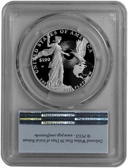 2015-W $100プラチナ PCGS PR70DCAM First Strike