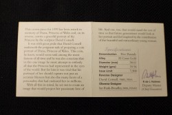 1999年 英国 ダイアナ妃追悼5ポンドプルーフ金貨