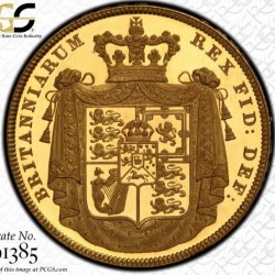 1826年英国ジョージ4世5ポンドプルーフ金貨 PCGS PR63+ DCAM