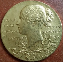1897年英国ヴィクトリア女王即位60周年記念大型金メダル