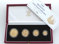 1997年英国ブリタニア4コインプルーフ金貨セット