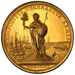 発行数250枚 PCGSの唯一鑑定品 1713年英国アン女王ゴールドメダルPCGS MS62