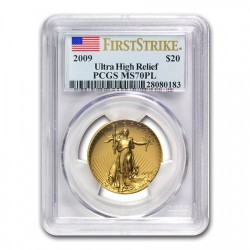 2009年 米国 ウルトラハイリリーフ金貨 PCGS MS70PL First Strike