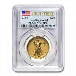 2009年 米国 ウルトラハイリリーフ金貨 PCGS MS70PL First Strike