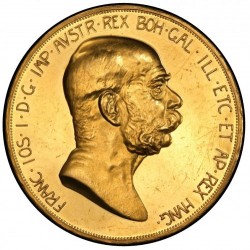 1908年オーストリア100コロナ金貨 雲上の女神 PCGS PR62
