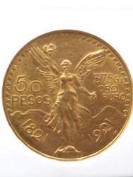 1921年 メキシコ　50ペソ金貨　NGC AU 58