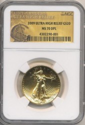 2009年ウルトラハイリリーフ金貨 NGC MS70 DPL