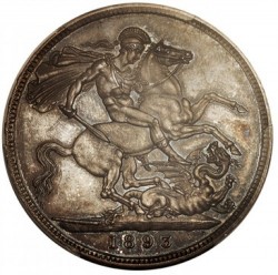 1893年英国クラウンプルーフ銀貨 PCGS PR64 CAMEO